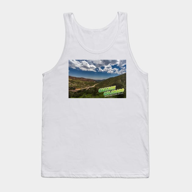 Cascade Colorado from Pikes Peak Highway Tank Top by Gestalt Imagery
